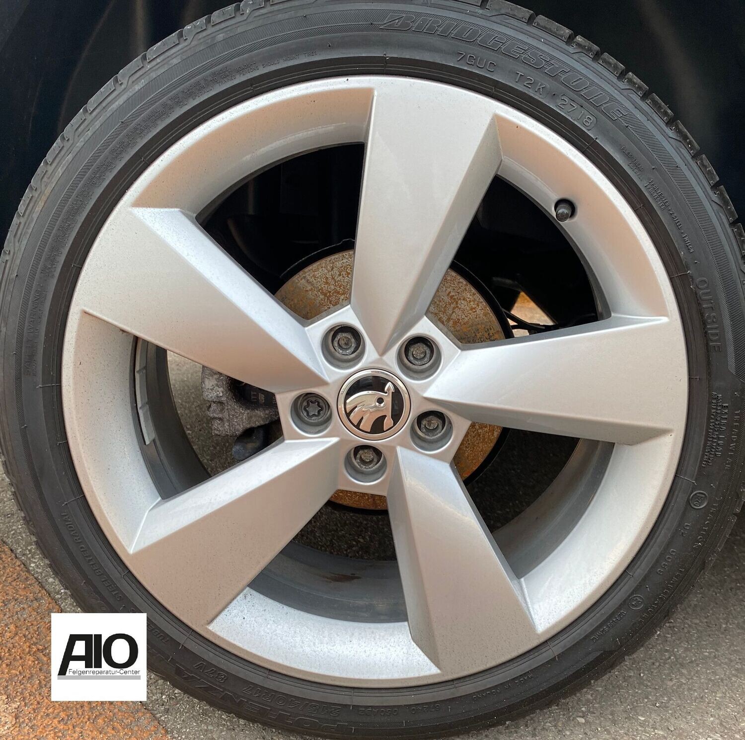 LF1-D Original Skoda Alufelge 5JA071497A - Camelot 5 Speiche Silber – Rapid, Fabia