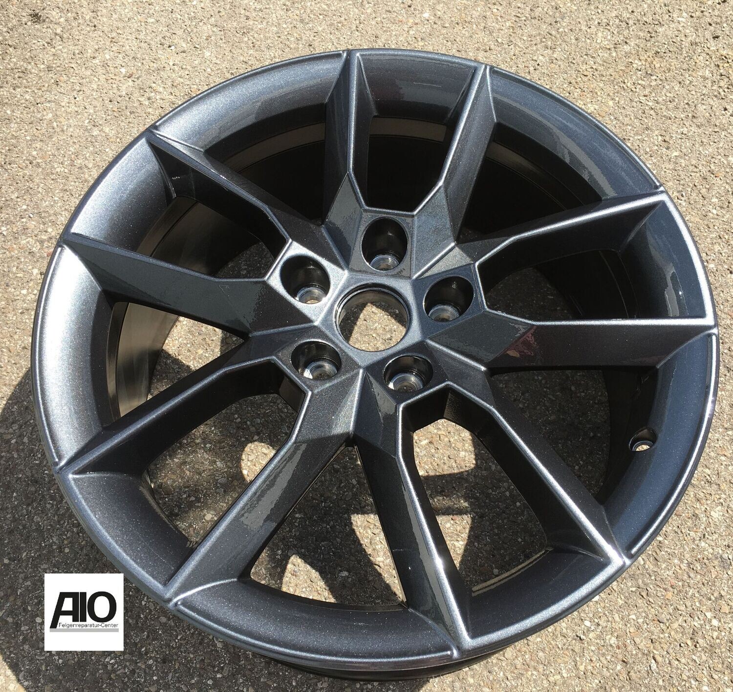 LF1 Original Skoda Alufelge 5E0071498G – Gemini 5 Doppelspeiche Schwarz – Octavia III