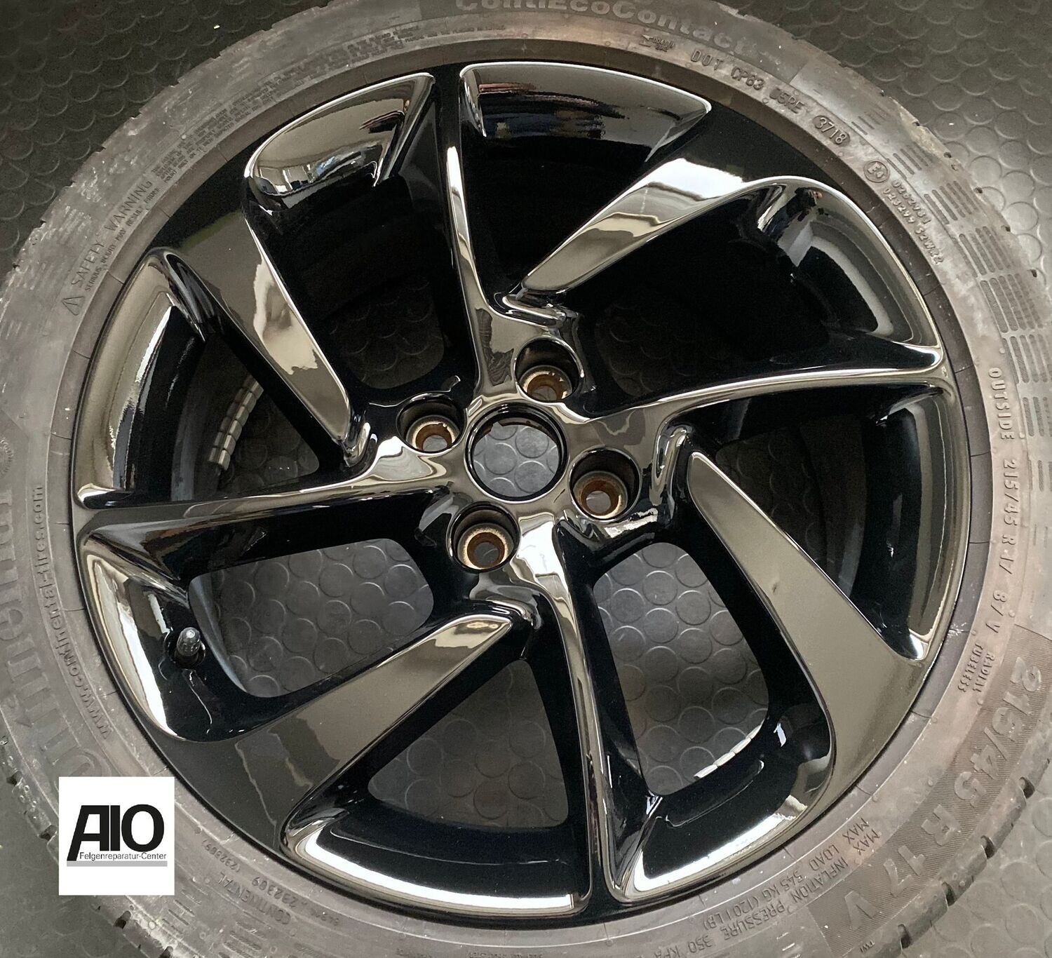 LF1 Original Opel OP074 K4 - 8-Speichen-Design Schwarz AALB - Corsa E 2014-2019