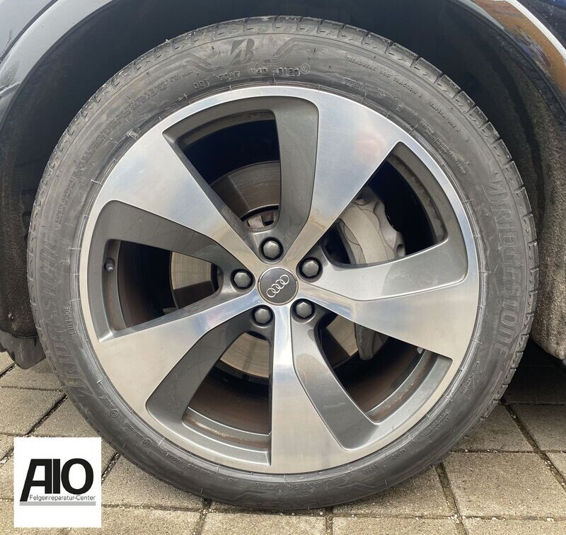 LF1 Original Audi Felge 4M0601025E - Fächer Design 5-Arm breite Speiche HGG Grau - Q7 Typ 4M ab 2015-