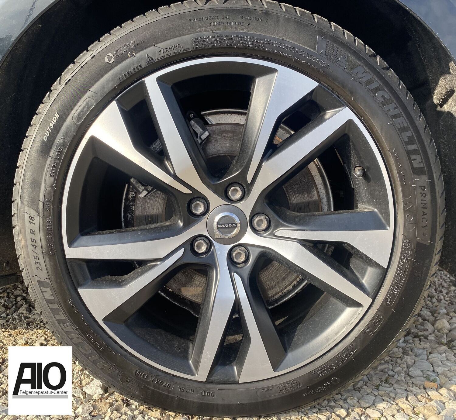 LF1 Original Volvo Felge 31471482 - 5 Doppelspeichen Matt HGG Schwarz 1039 – S60 , V60