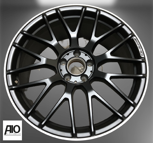 LF1 Original Mercedes Benz Felge A1764010900 – AMG-Kreuzspeichen-Rad Mattschwarz Horn HGG –  CLA X117 / C117 2013-2019