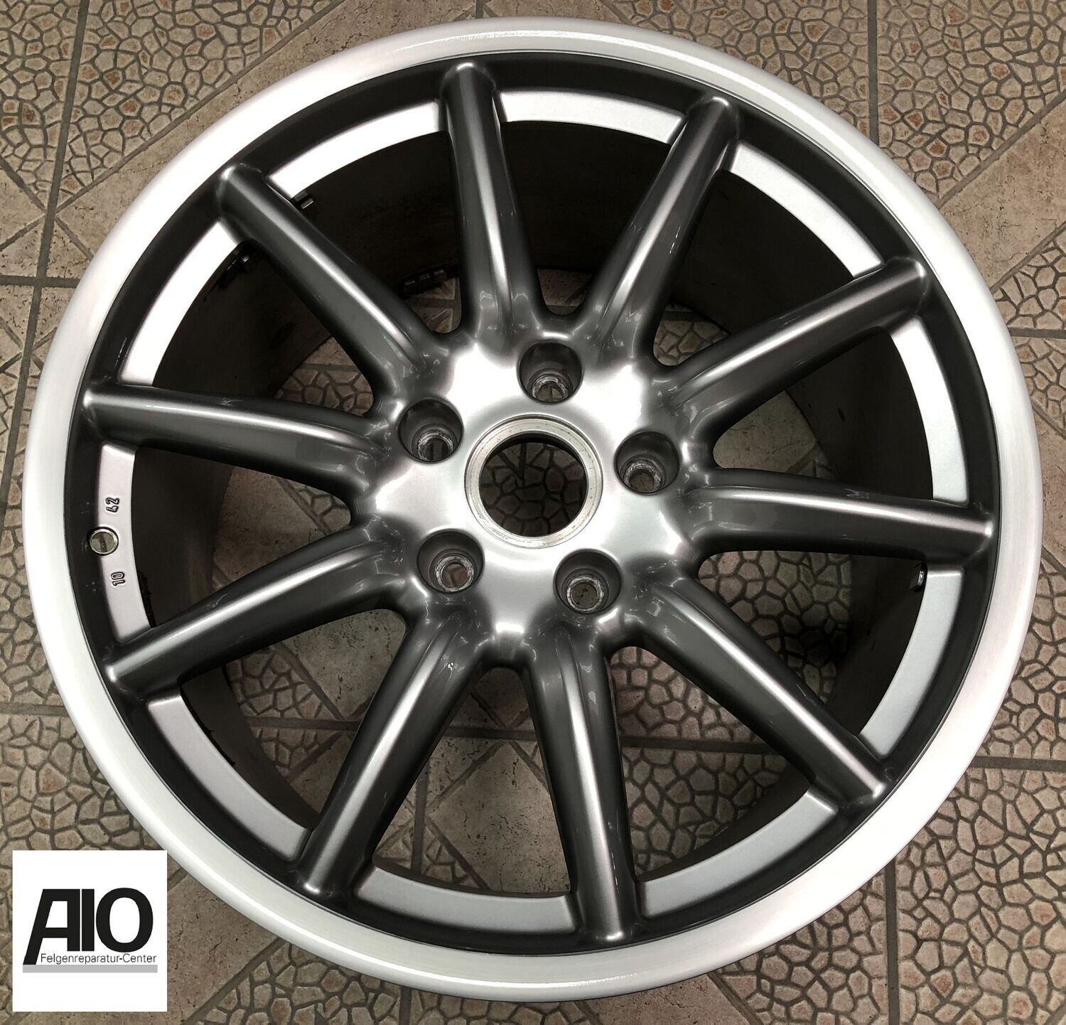 LF1 Original Porsche Felge 99736216225 - 10-Speichen-Design Grau effekt HA - 911 Typ 997