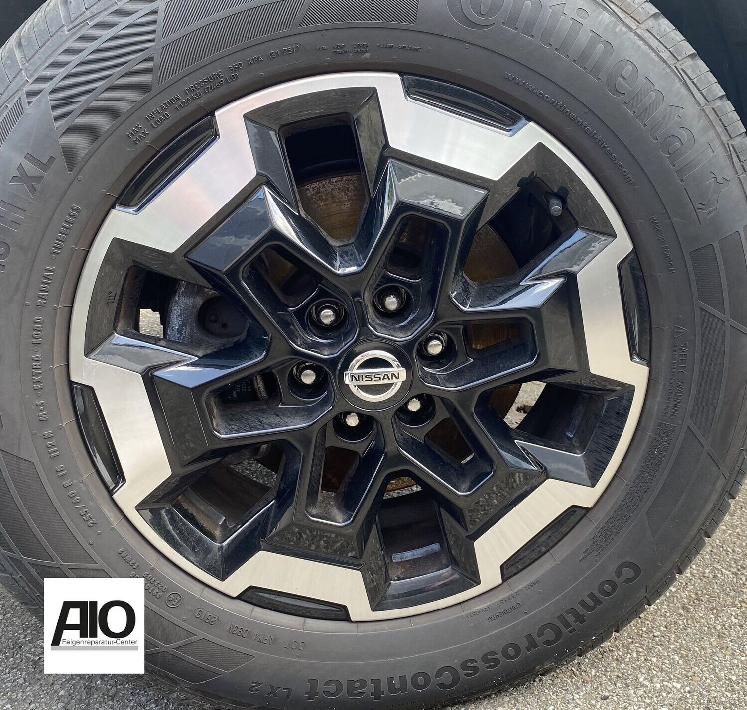 LF1 Original Felge Nissan 5JU3AWA58 - 6-Speichen-Design Schwarz HGG - Navara 2016-