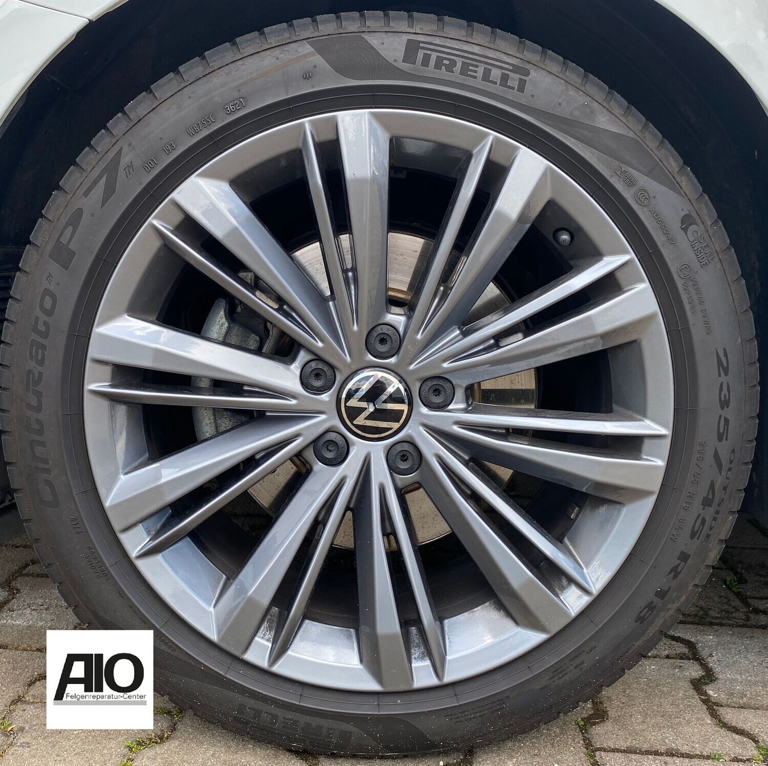 LF1 + LACK Original VW Felge 3G0601025BN – LIVERPOOL Vielspeichendesign Grau – Passat B8 Typ 3G