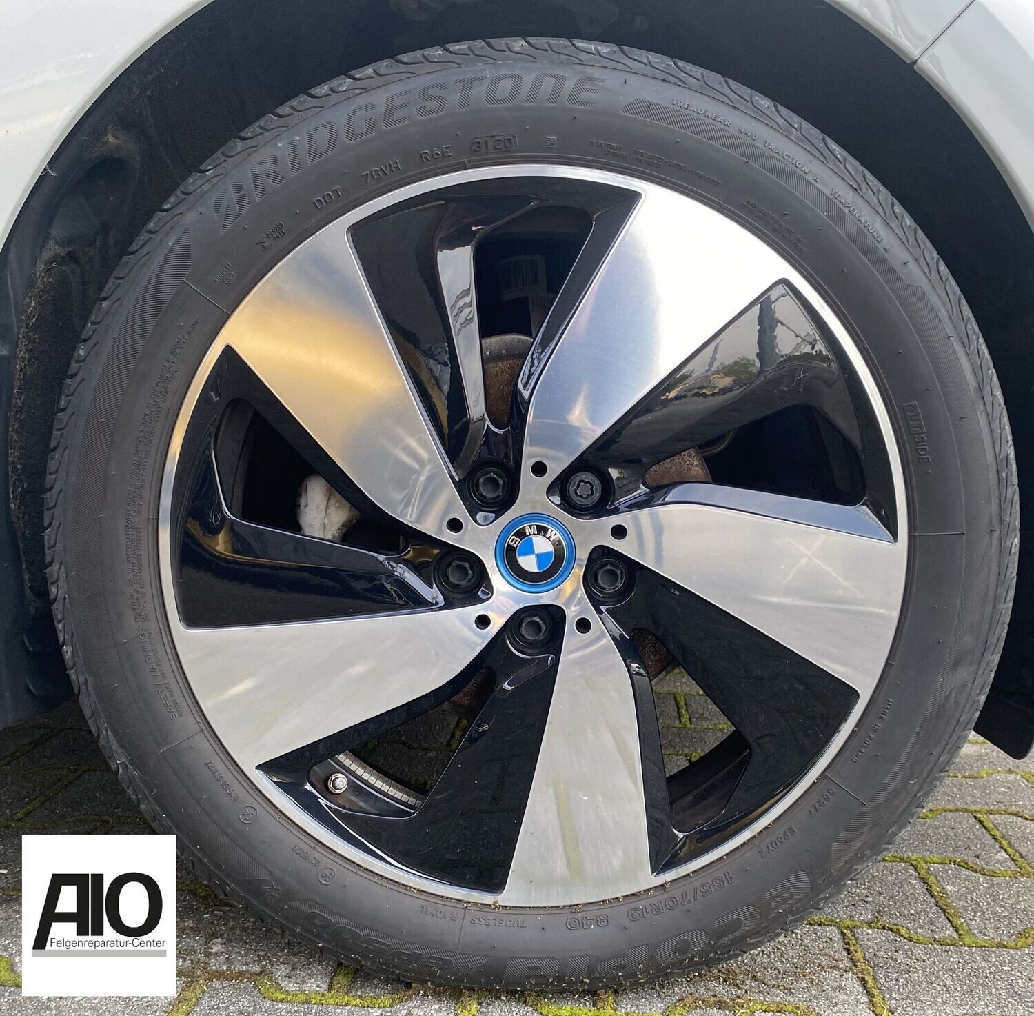 LF1 Original BMW Felge 36116856896 - 429 Turbinendesign Schwarz HGG VA - i3 Typ: I01 ab 2013-