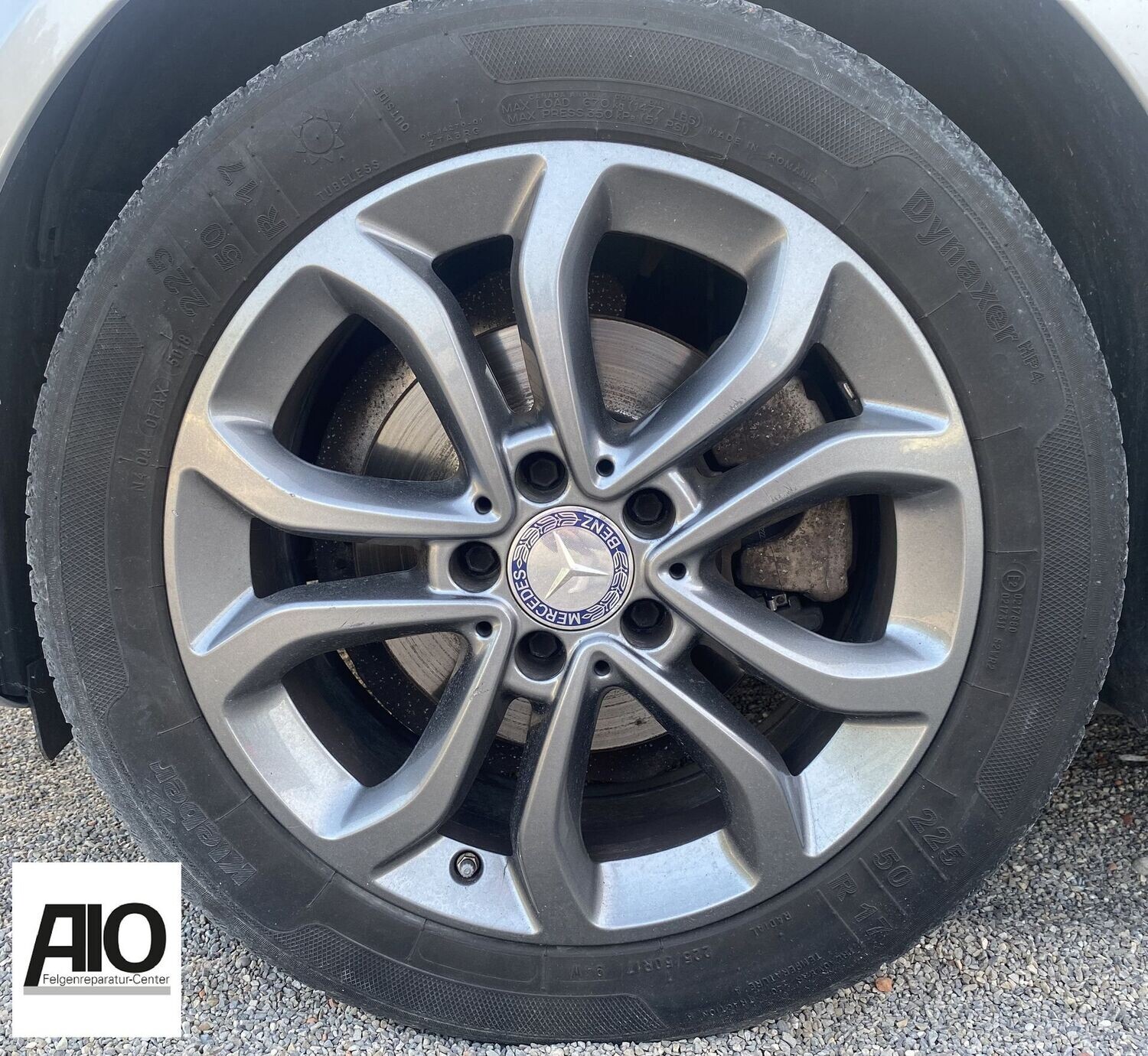 LF1 Original Mercedes Benz Felge A2054010200 – V-Speichen-Rad Grau  – C-Klasse W205 / S205 / C205 / A205