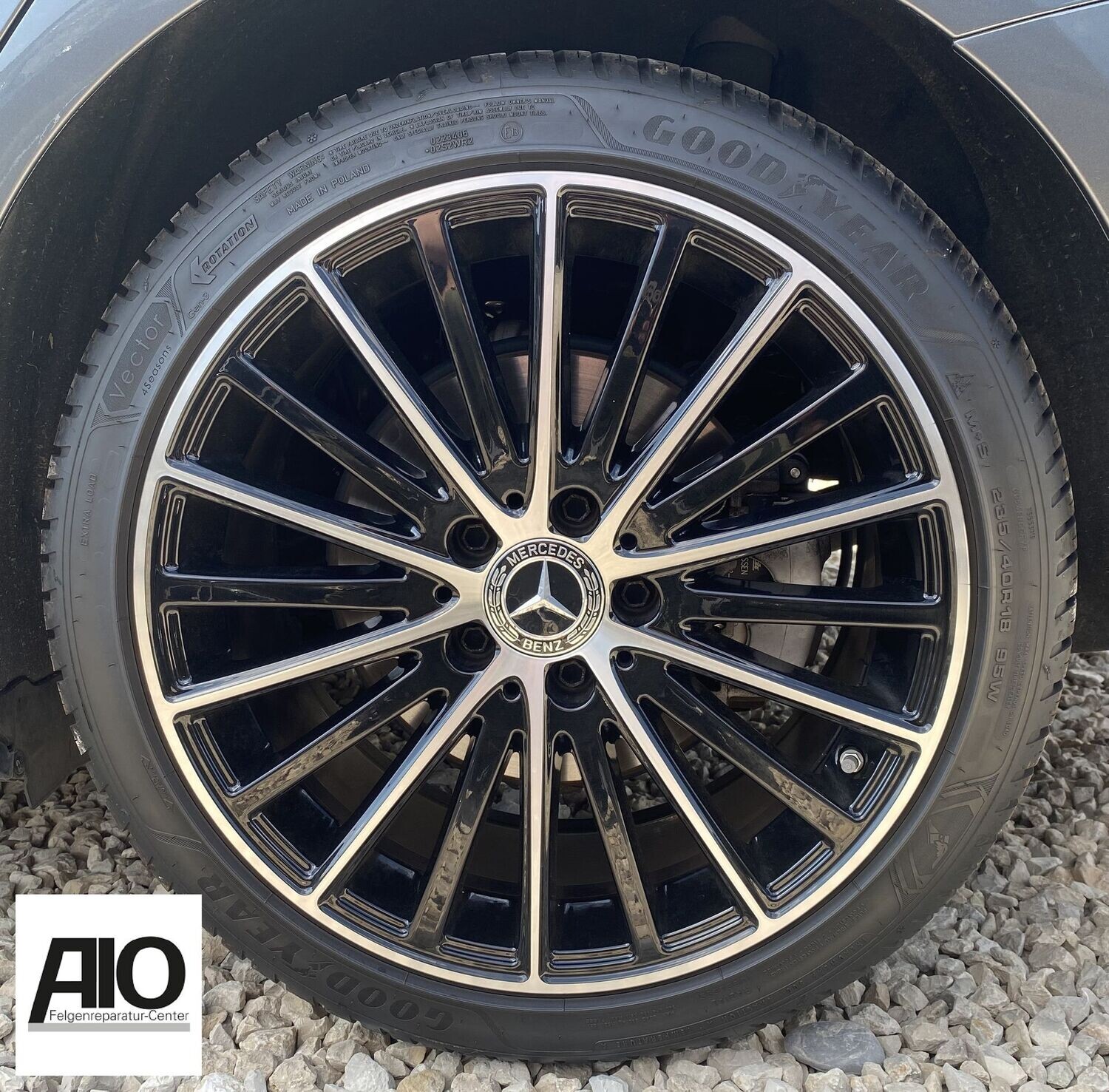 LF1 Original Mercedes Benz Felge A2054011401 – AMG Vielspeichen-Rad Schwarz VA – C-Klasse W205/S205