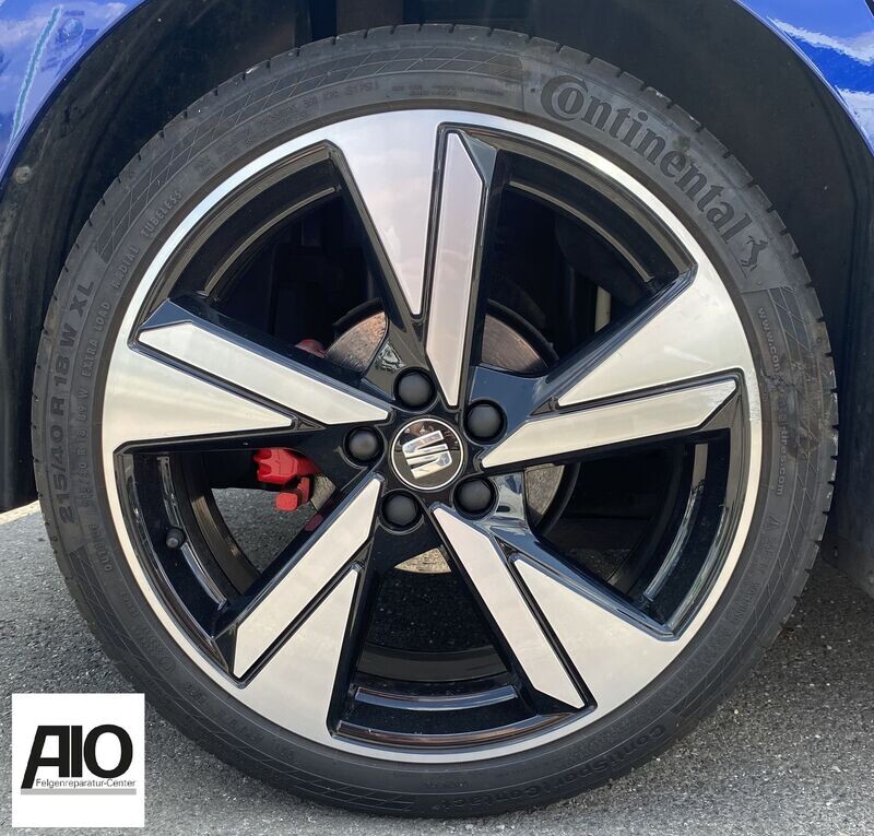 LF1 Original VW Alufelge 6F0071498A – 5-Segment-Speiche Schwarz HGG –Polo 6 Typ 2G AW