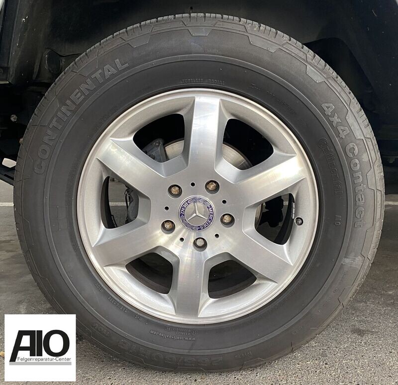 LF1 Original Mercedes Benz Felge A4634011102 – 6-Speichen-Rad Silber HGG – G-Klasse Typ W463 1990-2017