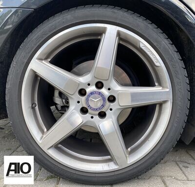 LF1 Original Mercedes Benz Felge A2184011602  – 5-Speichen-Rad Silber HGG – CLS Typ C218 / X218