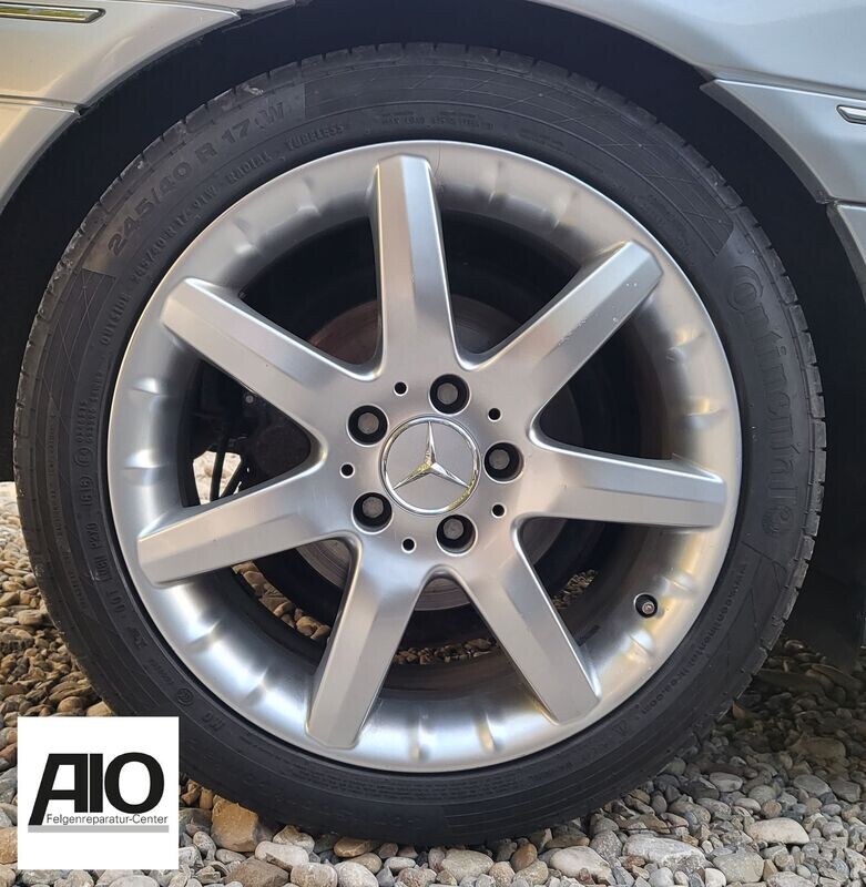 LF1 Original Mercedes Benz Felge A2034012402 – 7-Speichen-Rad Silber  – C-Klasse W203 S203 / CL203