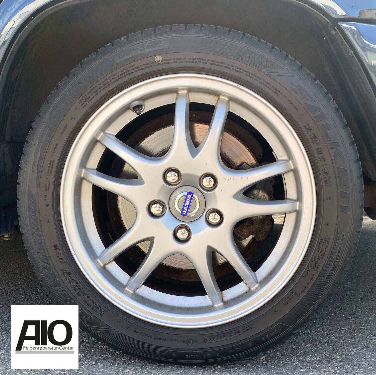 LF1 Original Volvo Felge 30639359 - XENIA 5-V-Speiche Silber - S60, V70, XC70