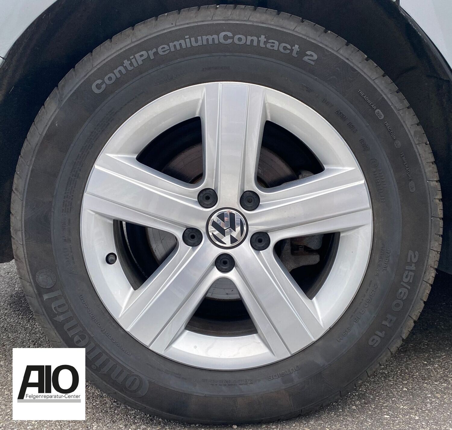 LF1 Original VW Felge 5G0601025A – 5 Speichen Design DOVER Silber – Golf 7, Golf 7 Sportsvan, Golf 7 Variant,  Touran I