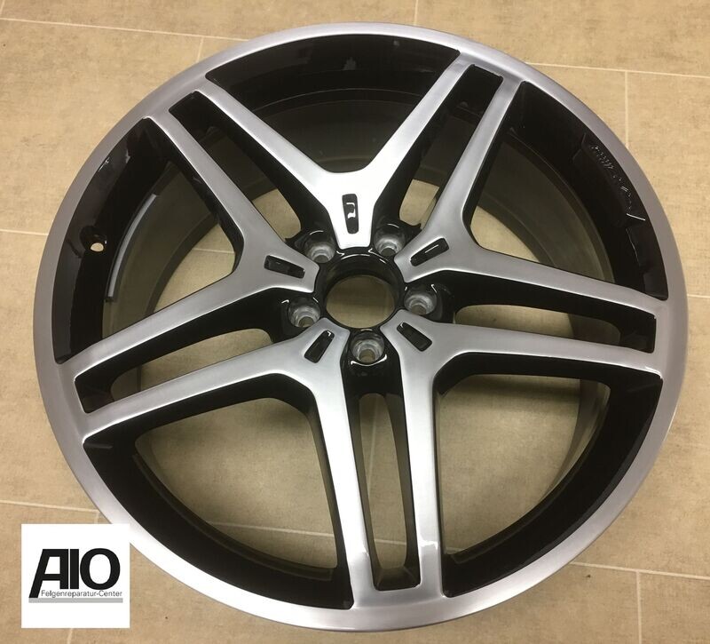 LF1 Original Mercedes Benz Alufelge A1664012102 – AMG-5-Doppelspeichen-Rad Schwarz HGG – GLE-Klasse W166 2015-2019