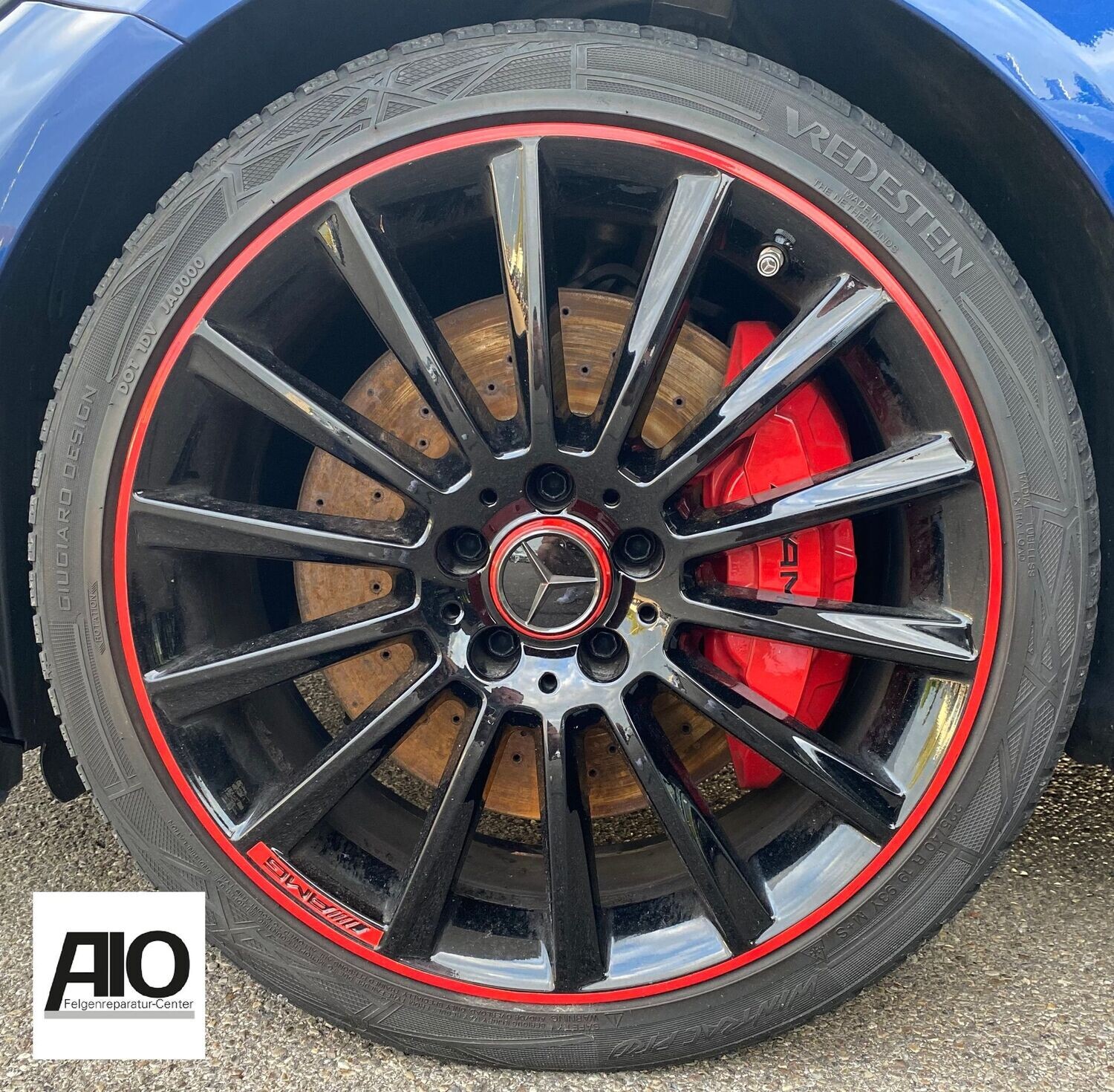 LF1 Original Mercedes Benz Felge A1774011900 – AMG Vielspeichen-Rad ROT Horn – A-Klasse W177 / V177