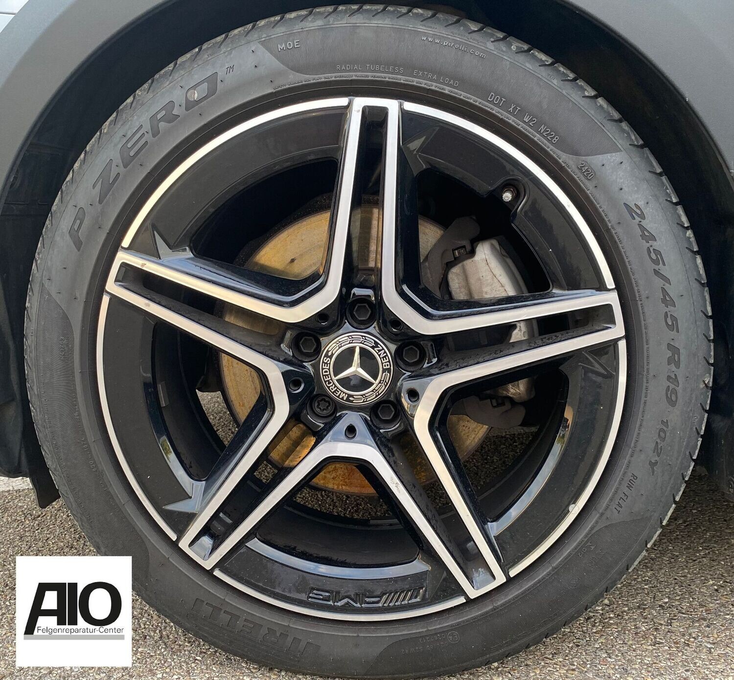 LF1 Original Mercedes A1674013200 - AMG-5-Doppelspeichen-Rad Schwarz HGG - GLE V167 / GLE Coupe C167