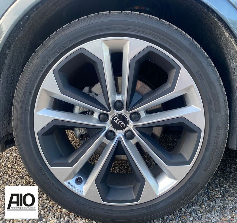 LF1 Original Audi Felge 4K9601025F - 5 Doppelspeichen Struktur HGG Silber - A6 Allroad C8 4K ab 2019 -