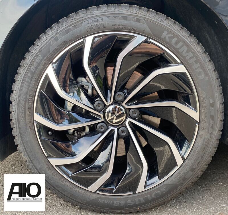 LF1 Original VW Felge 5H0601025D – Ventura Turbinendesign Schwarz HGG – Golf 8 Typ CD 2019 -