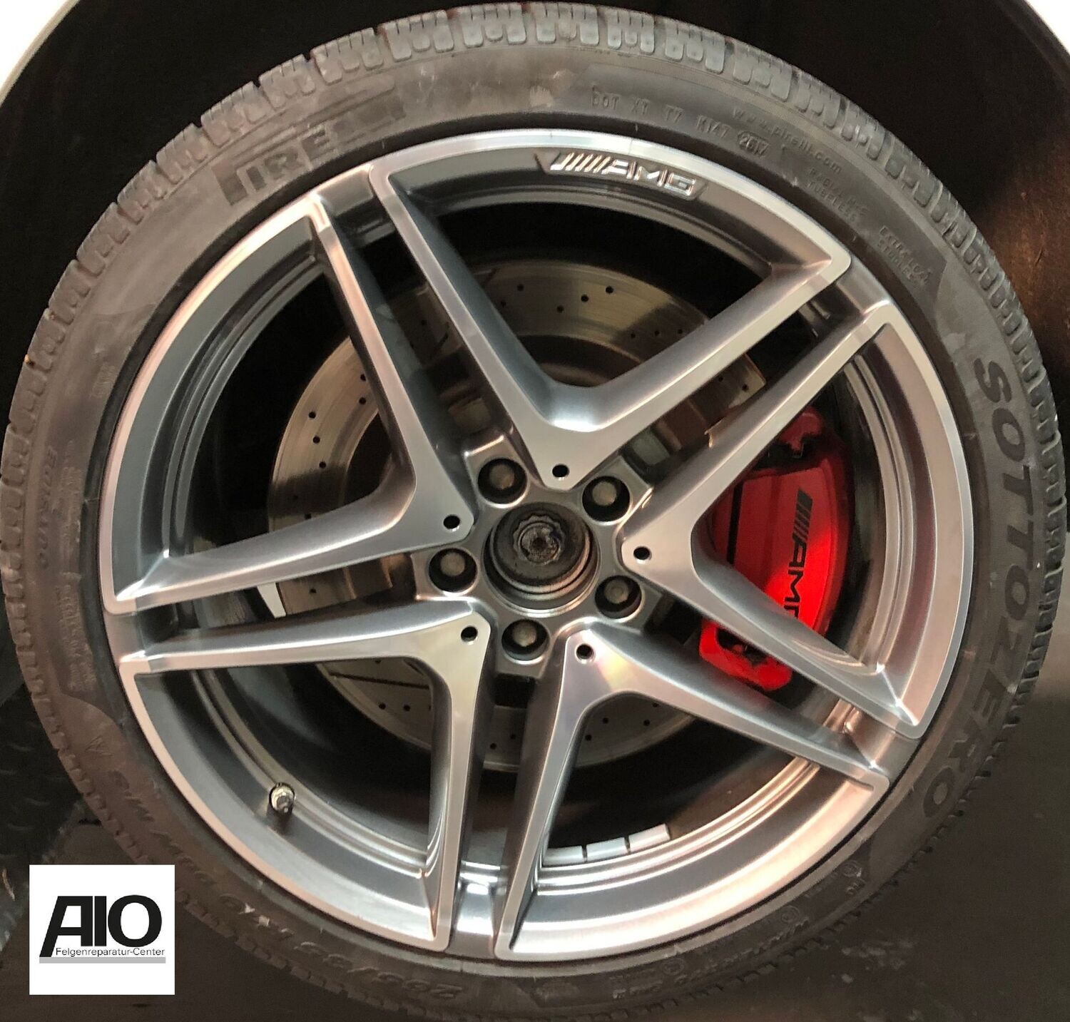 LF1 Original Mercedes Benz Felge A2054011900 –5-Doppelspeichen-Rad Grau HGG VA – C63 AMG Typ 205 2015-