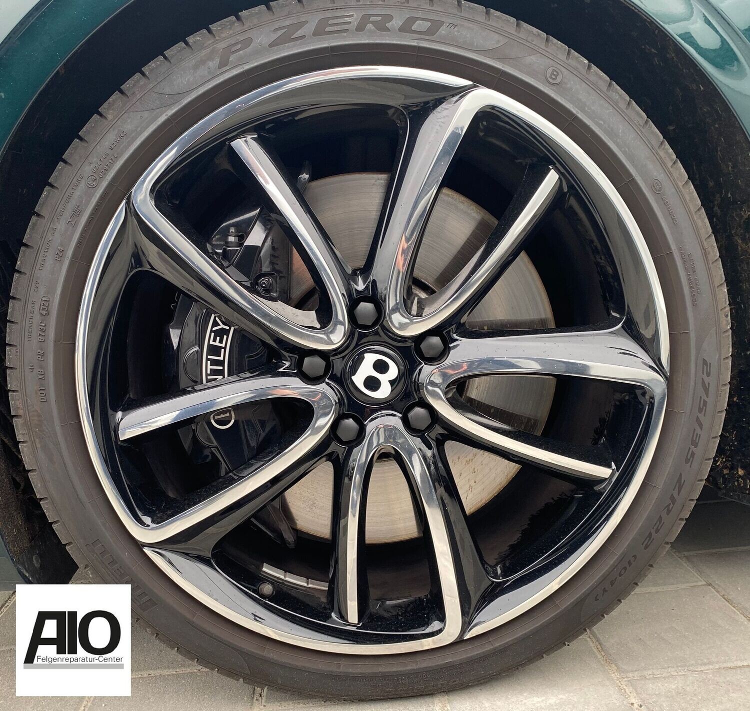 LF1 Original Bentley Felge 3SA601025AL - 5-Dopelspeiche Schwarz / Poliert HA - Continental GT GTC 3S LF1 Original Bentley Felge 3SA601025AL - 5-Dopelspeiche Schwarz / Poliert HA - Continental GT GTC 3S