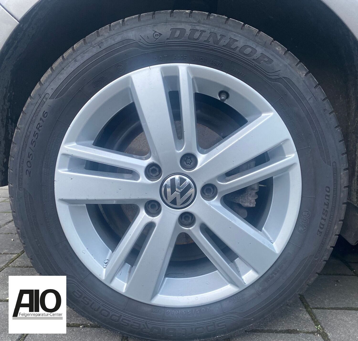 LF1 Original VW Felge 1K8601025H – Stratford 5-Doppelspeichen-Design Silber – Scirocco 3