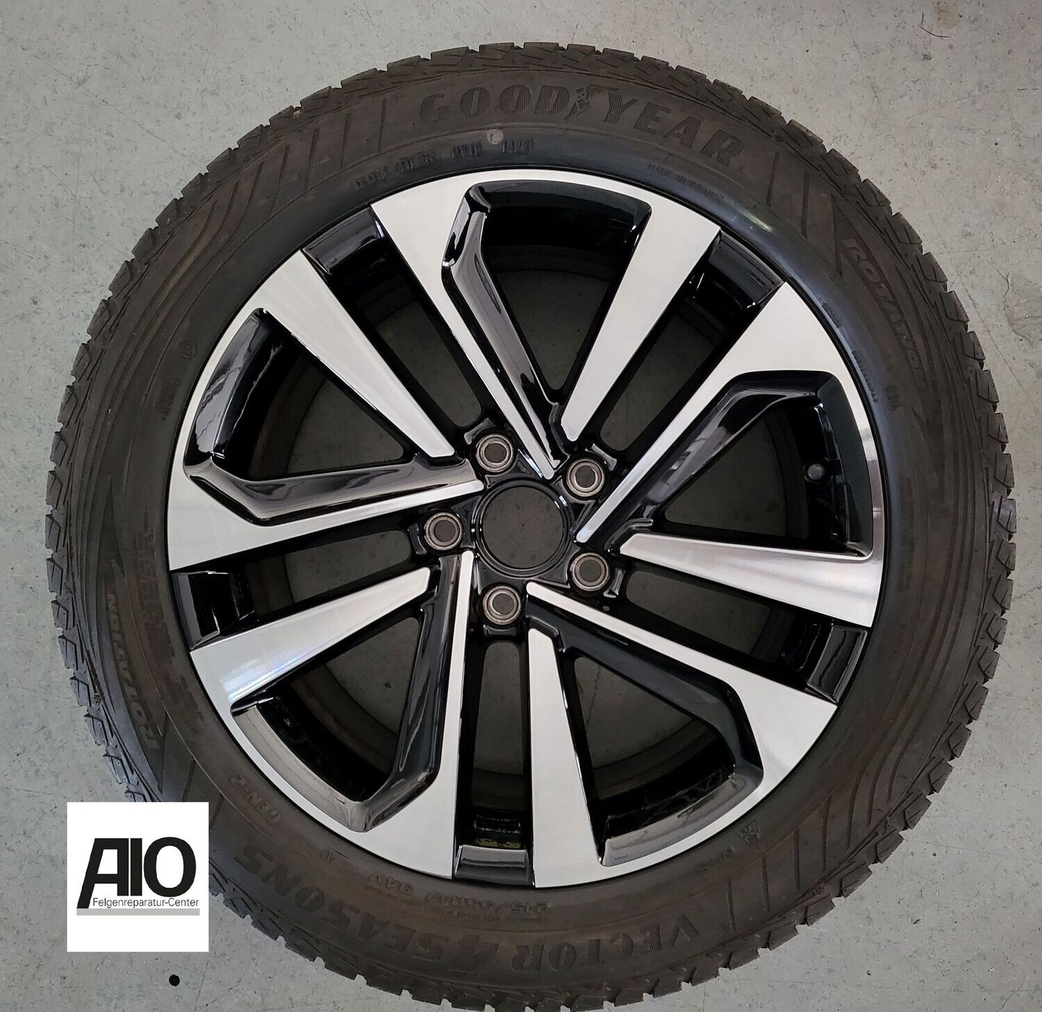 LF1 Original VW Felge 5G0601025EA – Dublin 5-Doppelspeiche Schwarz HGG – Golf 7 Typ AU