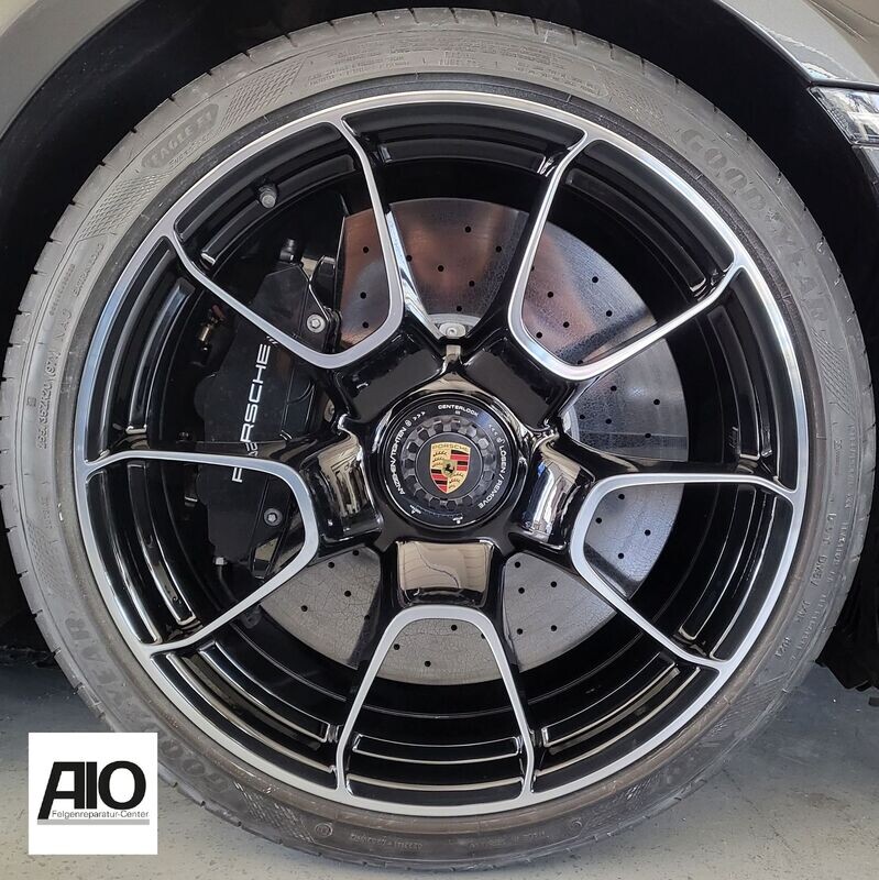 LF1 Original Porsche Felge 992601025AF - 5-Doppelspeichen Design Schwarz HGG VA - 911 Carrera Typ 992