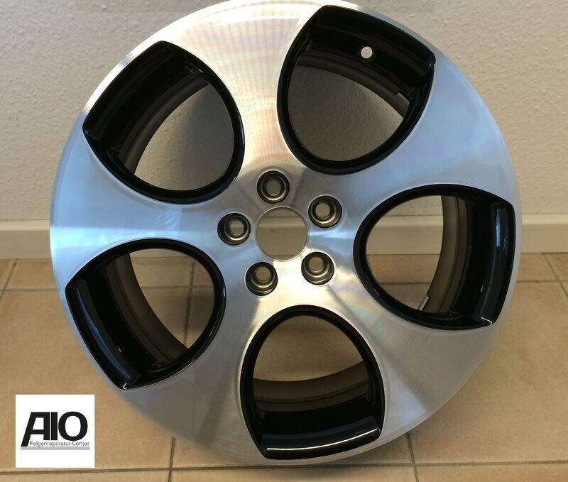 LF1 Original VW Felge 1K0601025BA – DETROIT 5-Speichen-Design Schwarz HGG – Golf 7 GTI