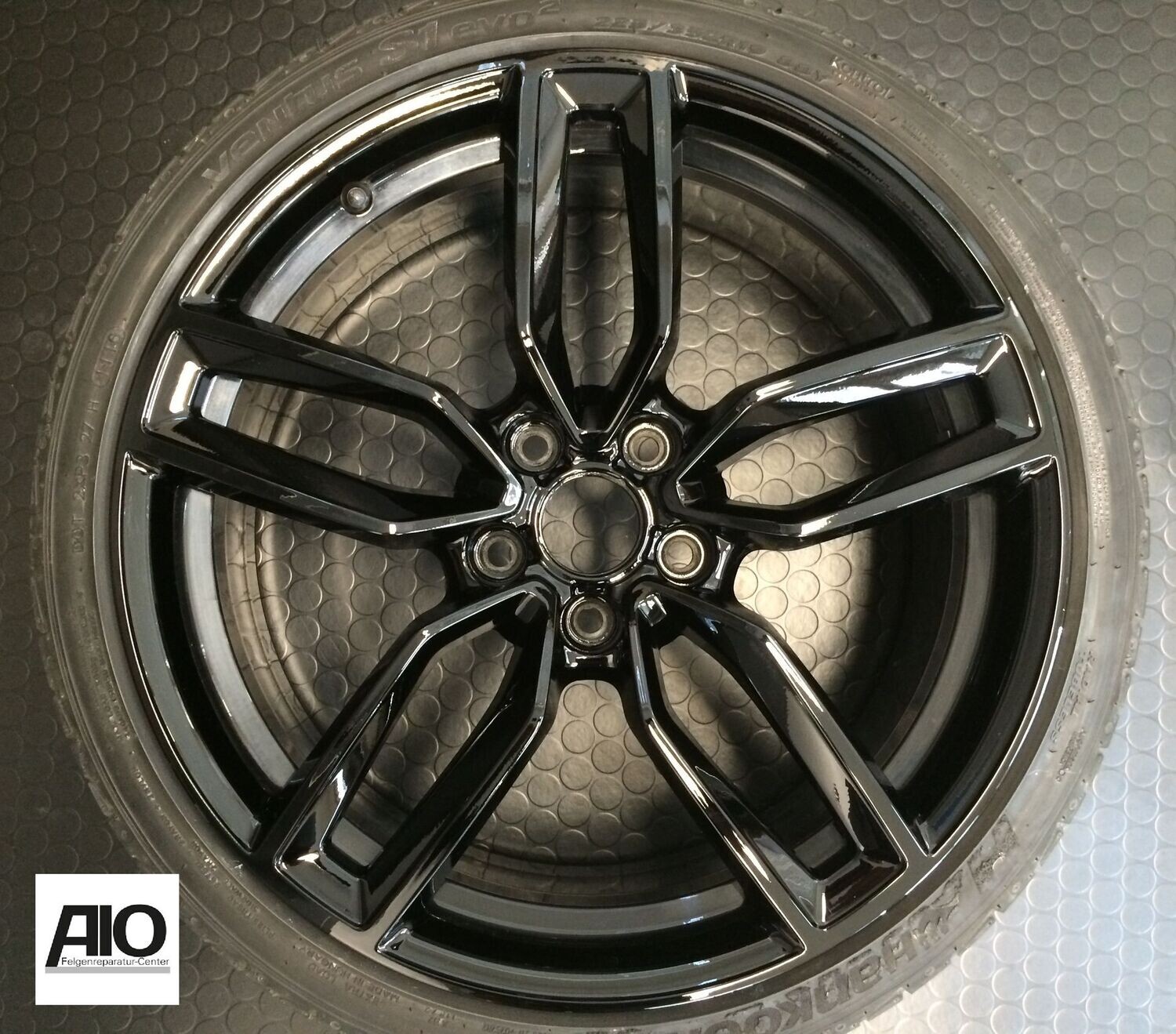 LF1 Original Audi Felge 8V0601025AB  - 5 Doppel Speichen Design Schwarz - A3/S3 Typ 8V