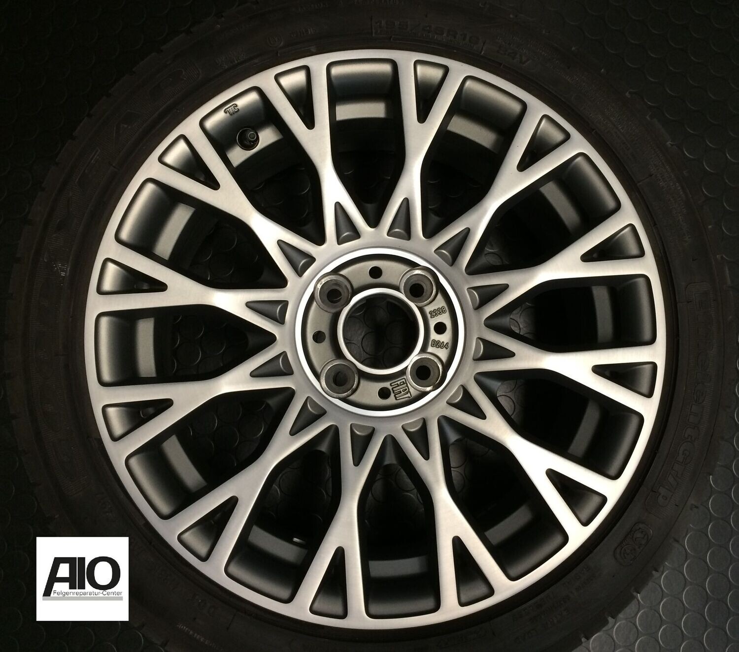 LF1 Original FIAT Felge 51840487 – Kreuzspeiche Grau HGG Matt – Fiat 500