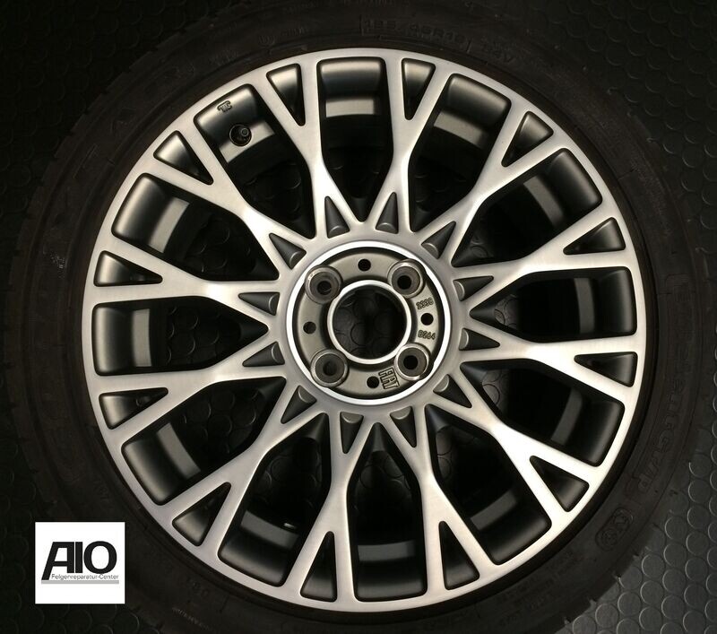 LF1 Original FIAT Felge 51902574 – Kreuzspeiche Grau HGG Matt – Fiat 500
