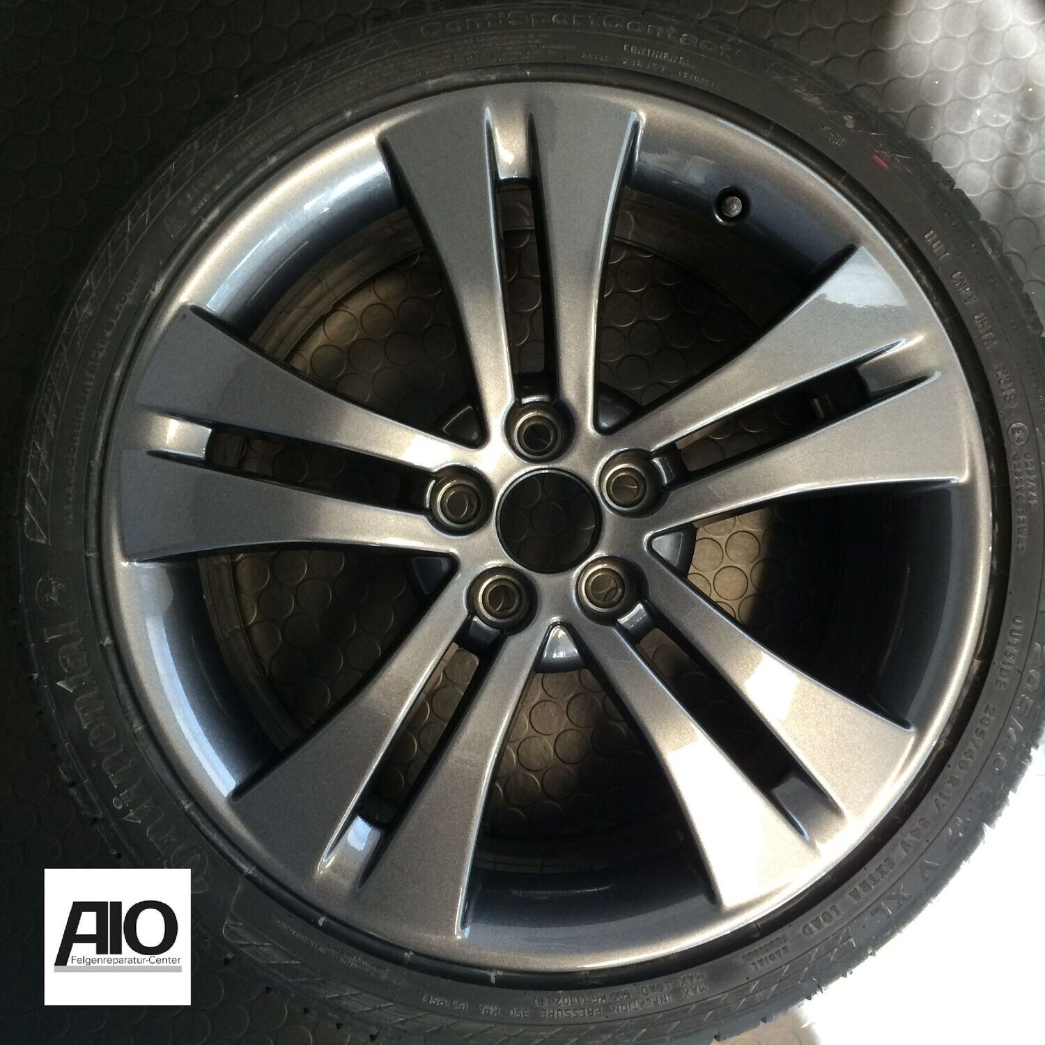 LF1 Original Skoda Alufelge 5J0601025HA –  TRINITY 5-Doppelspeichen-Design Grau – Fabia + Roomster Typ 5J