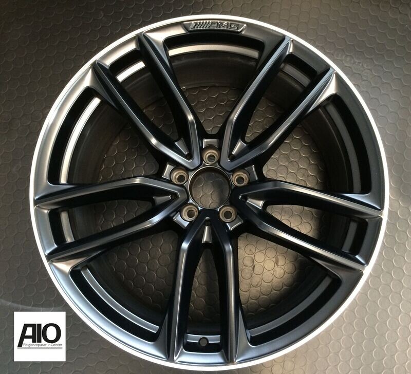 LF1 Original Mercedes Benz Felge A2534013800  – AMG-5-Doppelspeichen-Rad Schwarz Matt Horn HGG – GLC X253 / C253 - GLC63 AMG