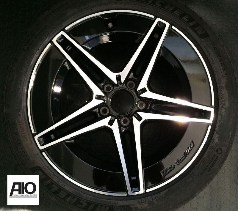 LF1 Original Mercedes Alufelge A2064011700 –  AMG 5-Doppelspeichen-Rad Schwarz HGG VA - C-Klasse Typ W206/S206