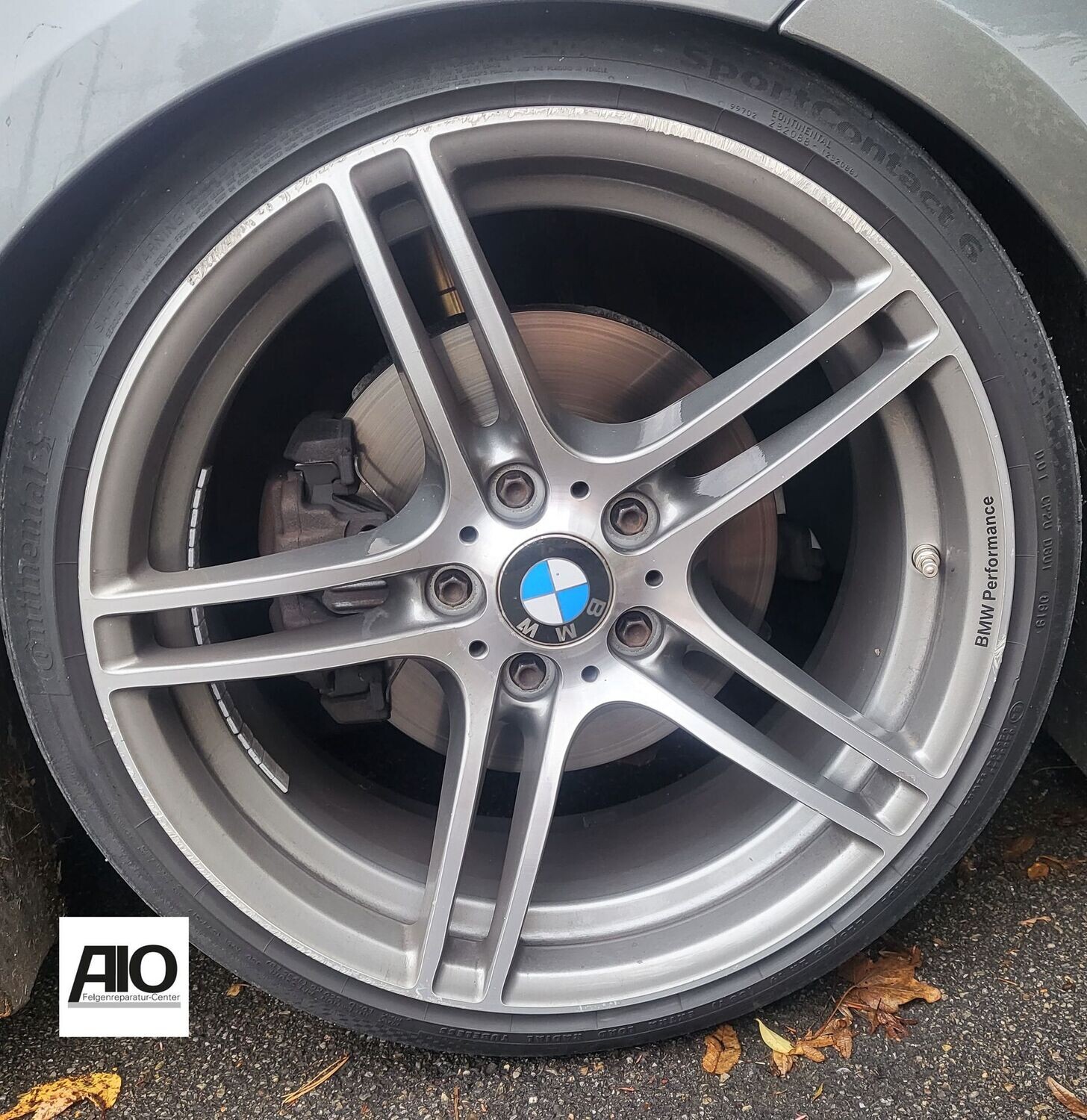 LF1 Original BMW Felge 36112293864
 - Performance Doppelspeiche 313 Grau HGG VA - 1er Typ E82 / E81 / E87 / E88