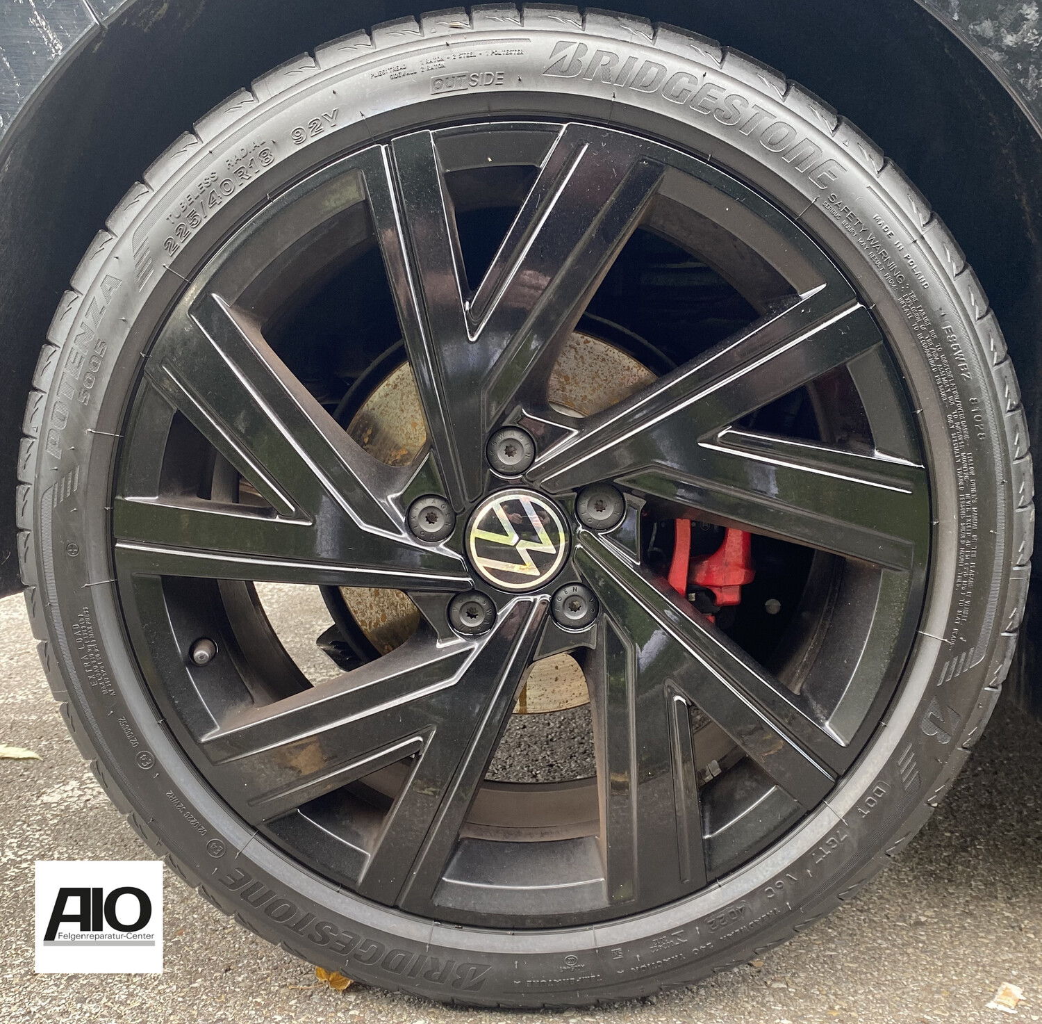 LF1 Original VW Felge 5H0601025AE – BERGAMO Y-Speichen-Design Schwarz – Golf 8 Typ CD 2019-