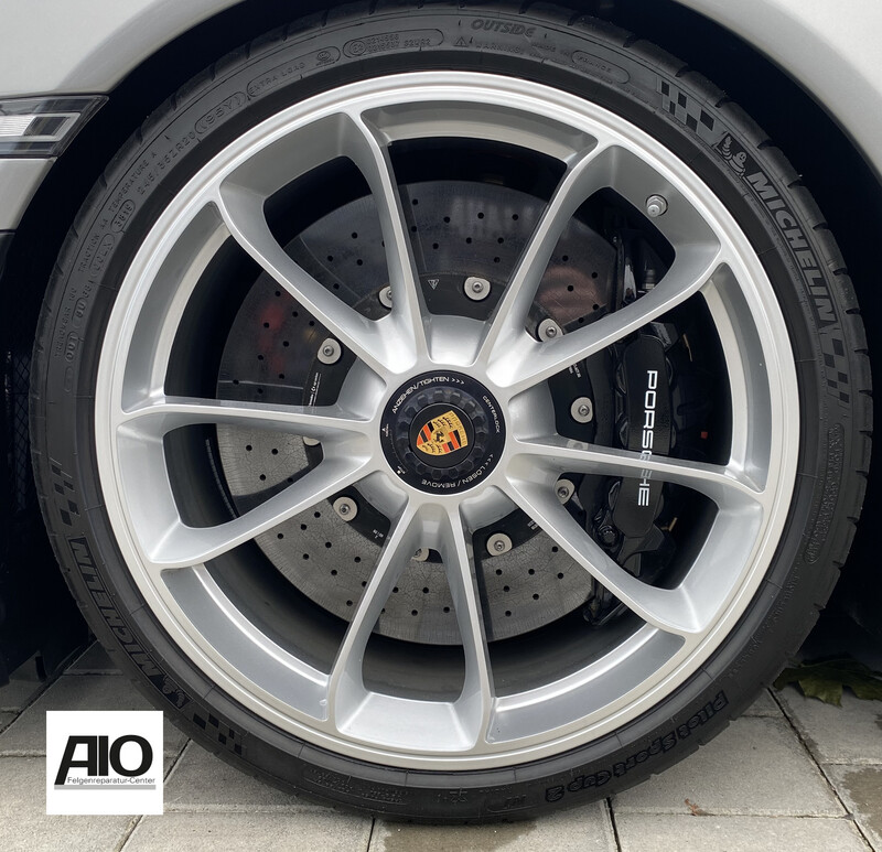 LF1 Original Porsche Felge - 99136218982 - ZV Performance 5-Doppelspeiche Silber  HA - 991 Typ 991 GT3 RS