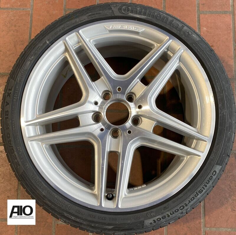 LF1 Original Mercedes Benz Felge A2044014202 – Doppelspeichen Rad Silber HGG - C-Klasse 204