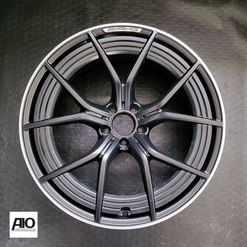 LF1 Original Mercedes Benz Felge A2904011700 – AMG Y-Speiche Schwarz HGG Horn + Kunststoffinlays HA –  AMG GT 4-türer Coupé  X290