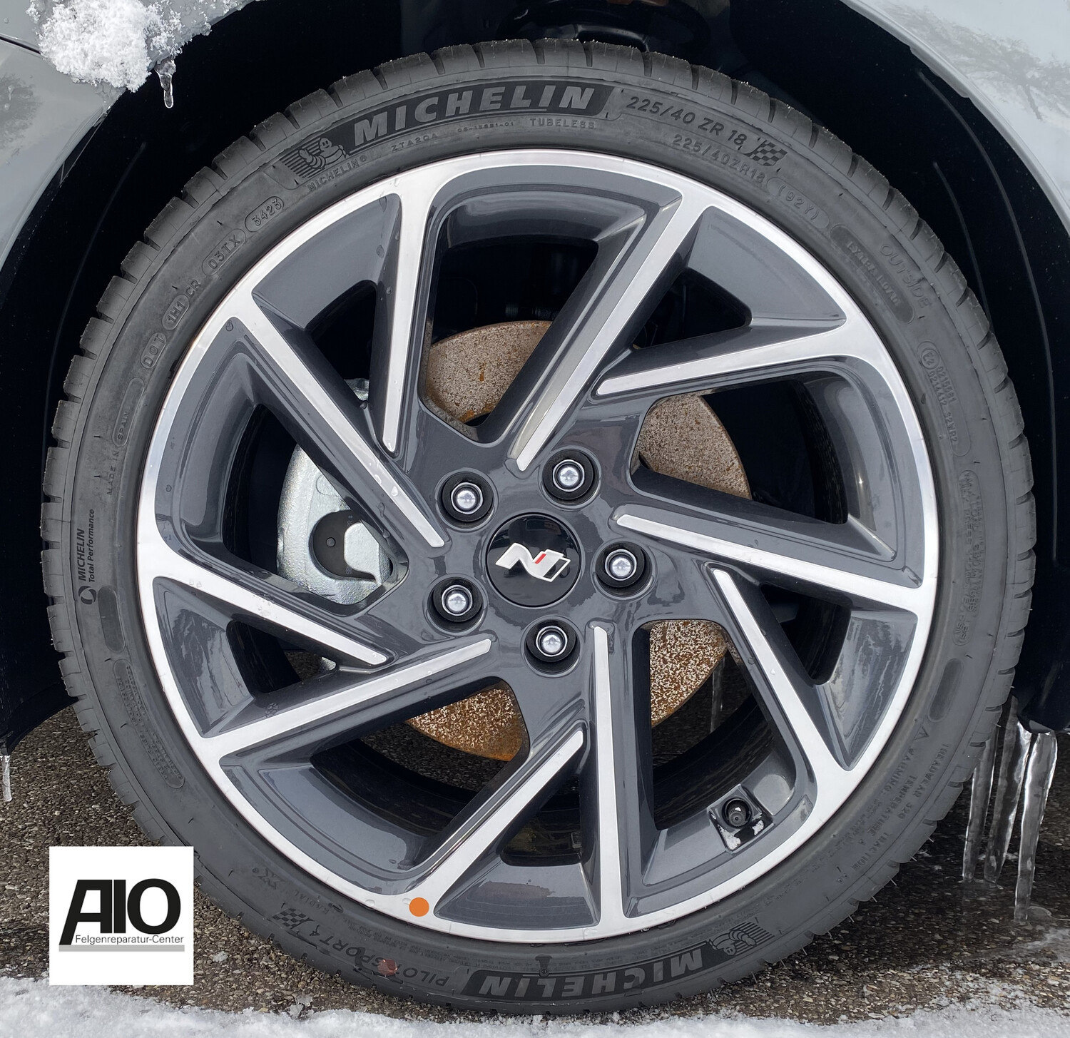LF1 Original Hyundai Felge 52910-G4800  - Dynamik Design Grau HGG - i30 / i30N 2017-