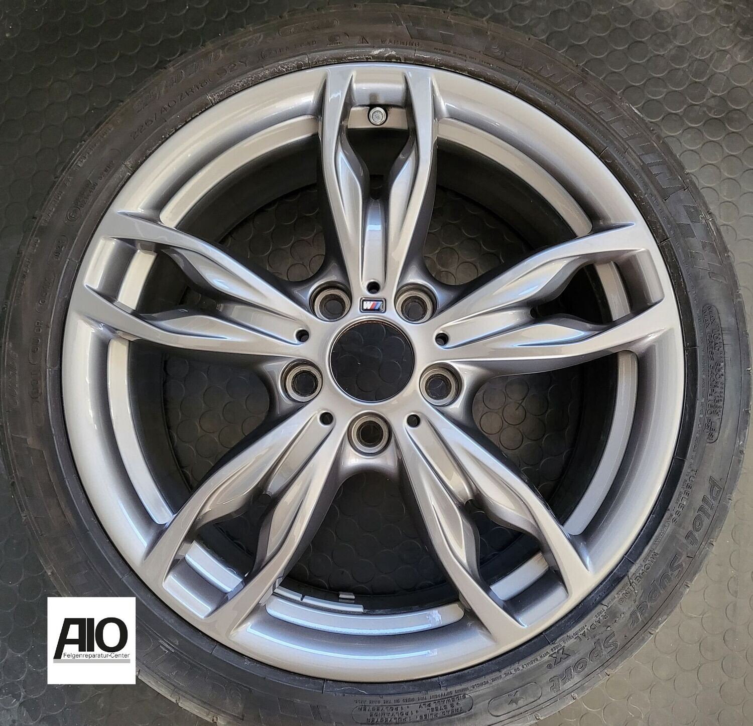 LF1 Original BMW Felge 36117845871 - 436M 5-Doppelspeiche Grau HA - 1er Typ F20 / F21 + 2er Typ F22 / Typ F23 2011-2019