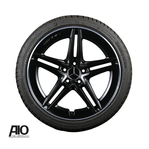 LF1 Original Mercedes Benz Felge A1774012200 – AMG 5 Doppelspeichen Design Schwarz Matt –  CLA C118 X118