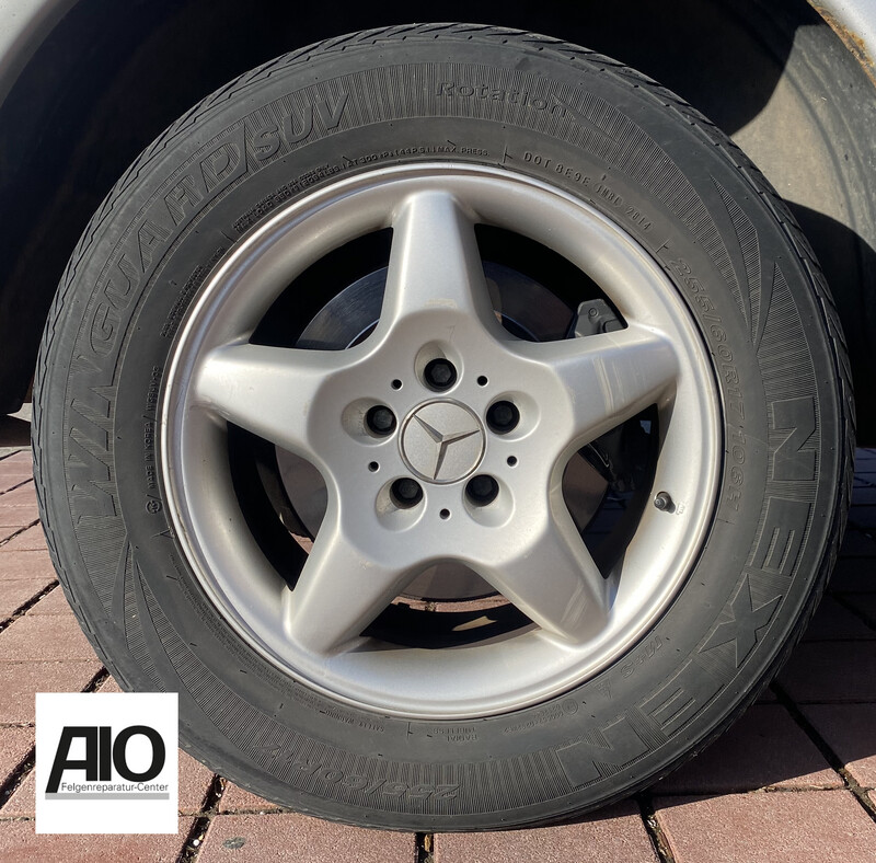 LF1 Original Mercedes Benz Felge A1634010102 – 5-Speichen-Rad Silber - ML M-Klasse W163
