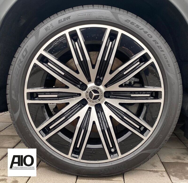 LF1 Original Mercedes Felge A2964011600 – Vielspeichen Design Schwarz HGG – EQS SUV Typ X296