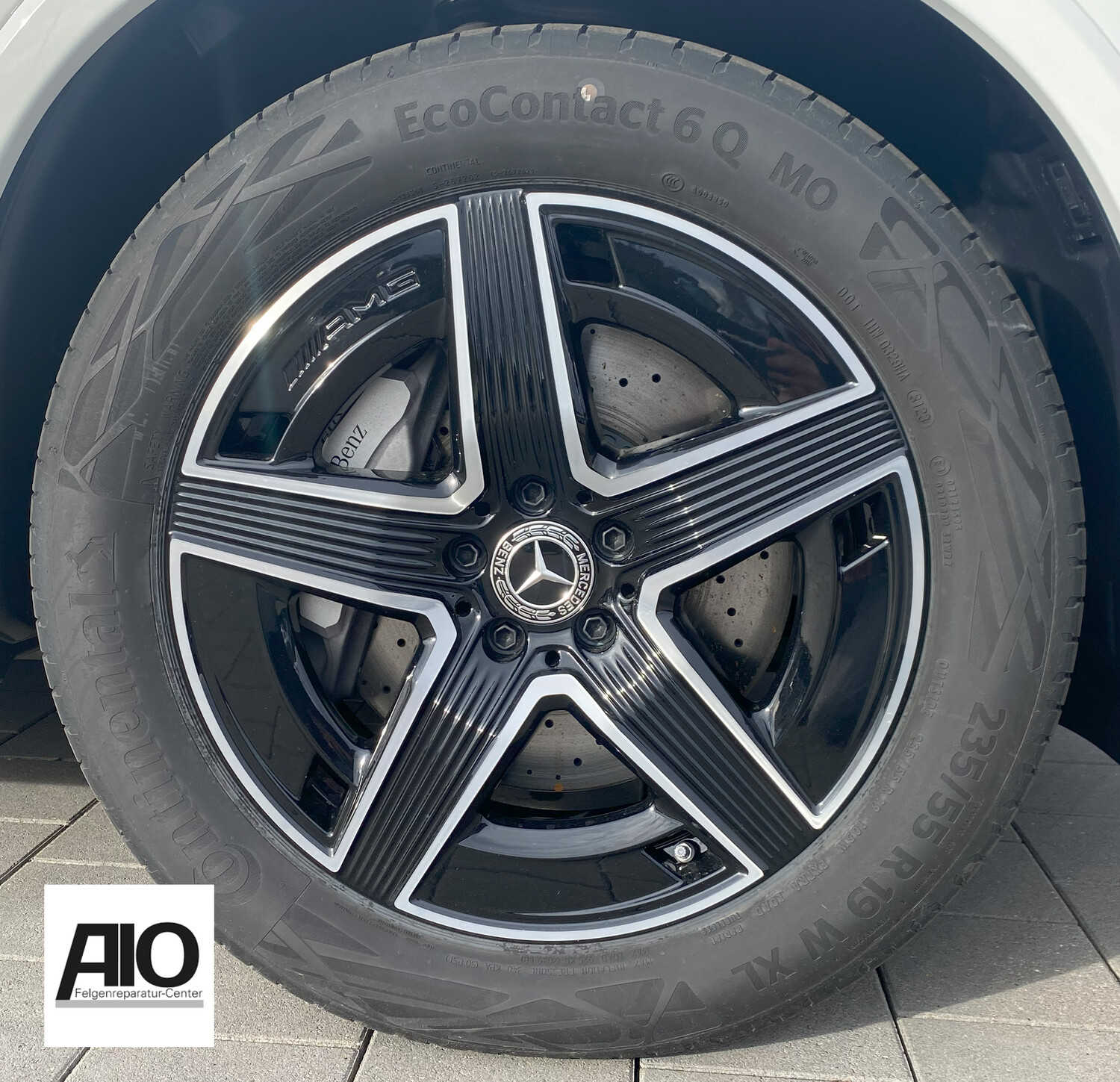 LF1 Original Mercedes Felge A2544010400 –  5-Speichen-Design Schwarz HGG VA – GLC Typ X254