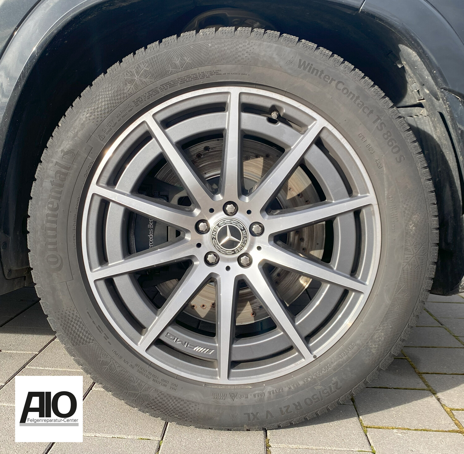 LF1 + LACK Original Mercedes Benz Felge A1674018100 – 10-Speichen-Rad Grau HGG VA – GLS 63 AMG Typ: X167