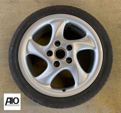 LF1 Original Porsche Felge 99336213405 - Turbo I Hohlspeichen Silber VA - 911 Typ 996 / 993