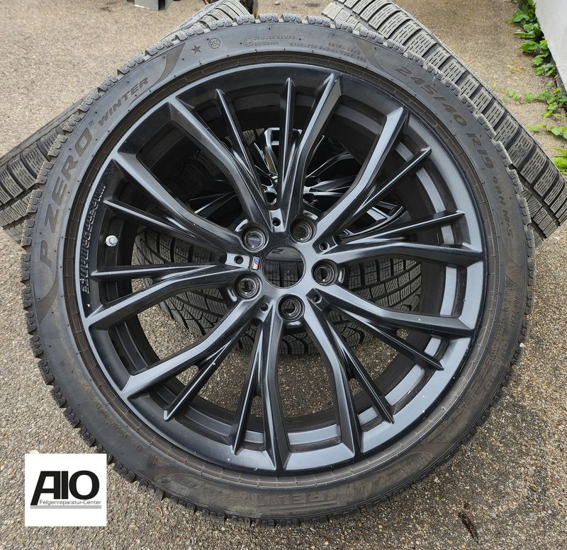 LF1 Original BMW Felge 6885455 - 786M Vielspeiche Schwarz Matt Winter - 5er Typ G30 G31  / 8er Typ G14 G15 G16