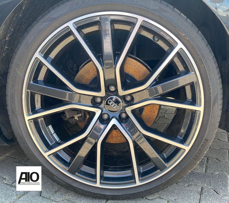 LF1 Original Audi Felge 4K0601025AB - 5-V-Speichen-Stern-Design "Audi Sport" Schwarz HGG - A6/S6 Typ: C8/4K ab 2018-